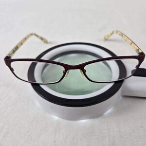 Lilly Pulitzer Eleanor RS Eyeglasses Frames 52-16-130 Burgundy Lemon Rectangular